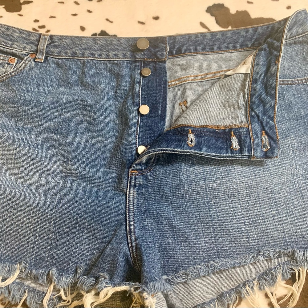 Asos Denim Cutoff Shorts Size 18 - Picture 5 of 6